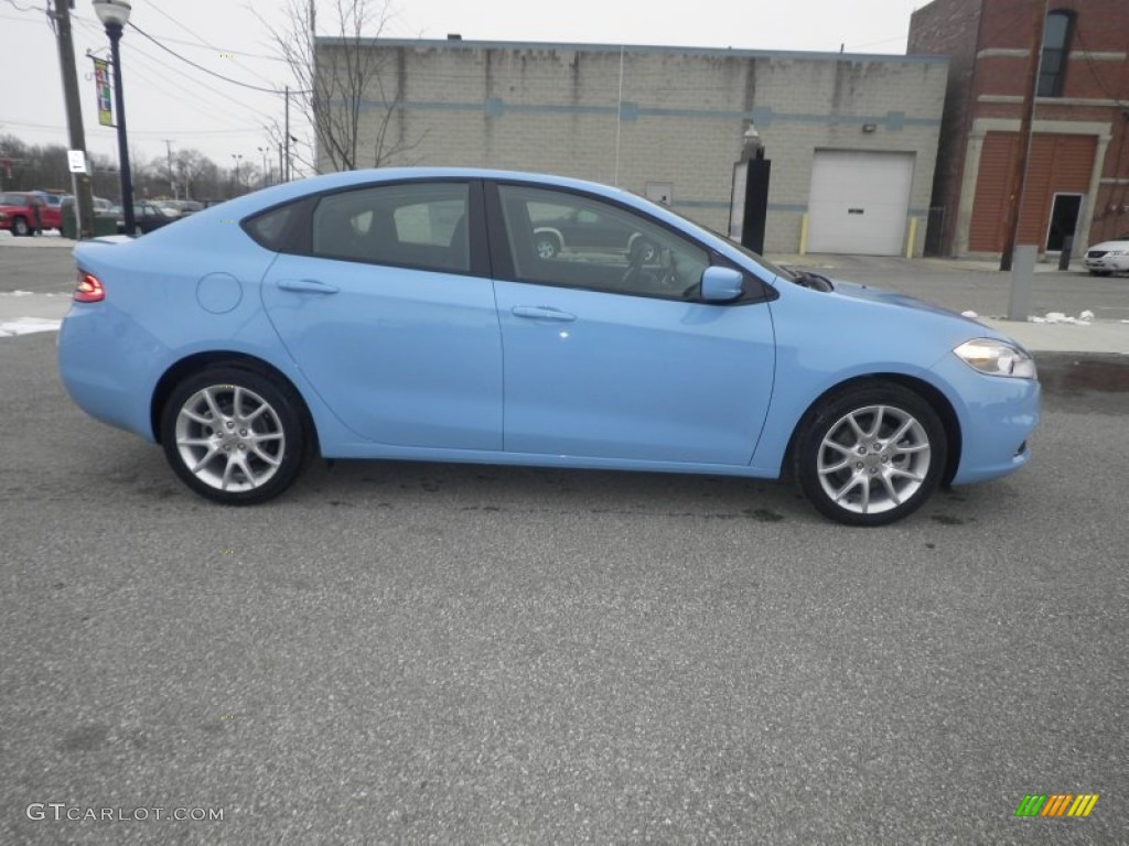 2013 Dart SXT - Laguna Blue / Black photo #2