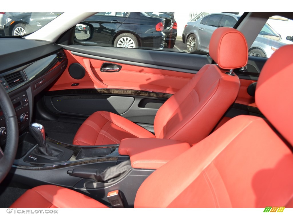 2010 3 Series 328i xDrive Coupe - Space Gray Metallic / Coral Red/Black Dakota Leather photo #4