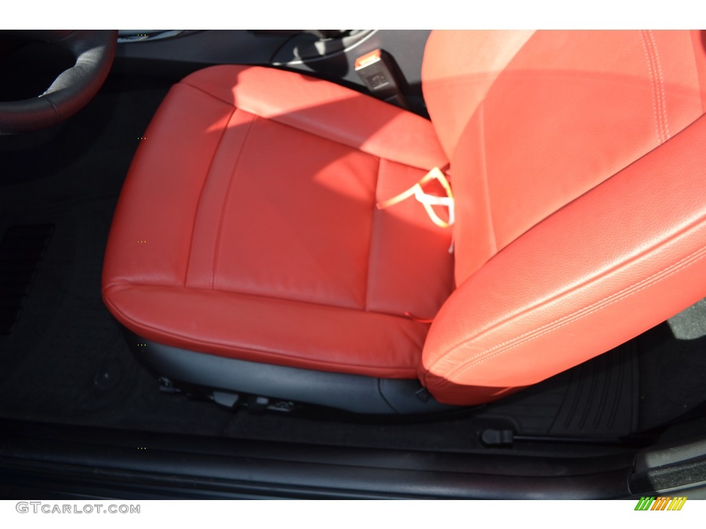 2010 3 Series 328i xDrive Coupe - Space Gray Metallic / Coral Red/Black Dakota Leather photo #5