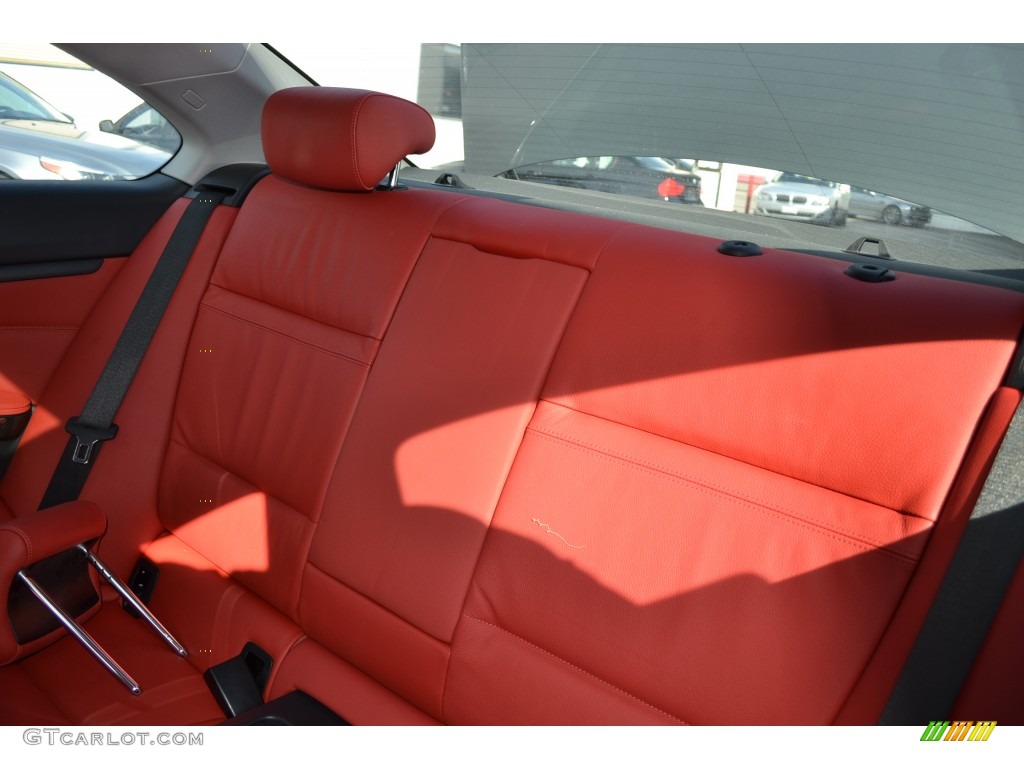 2010 3 Series 328i xDrive Coupe - Space Gray Metallic / Coral Red/Black Dakota Leather photo #6