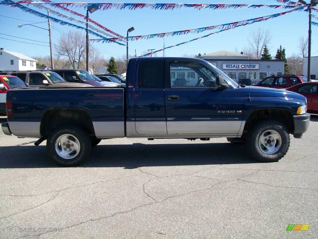 2000 Ram 1500 ST Extended Cab 4x4 - Patriot Blue Pearlcoat / Agate photo #7