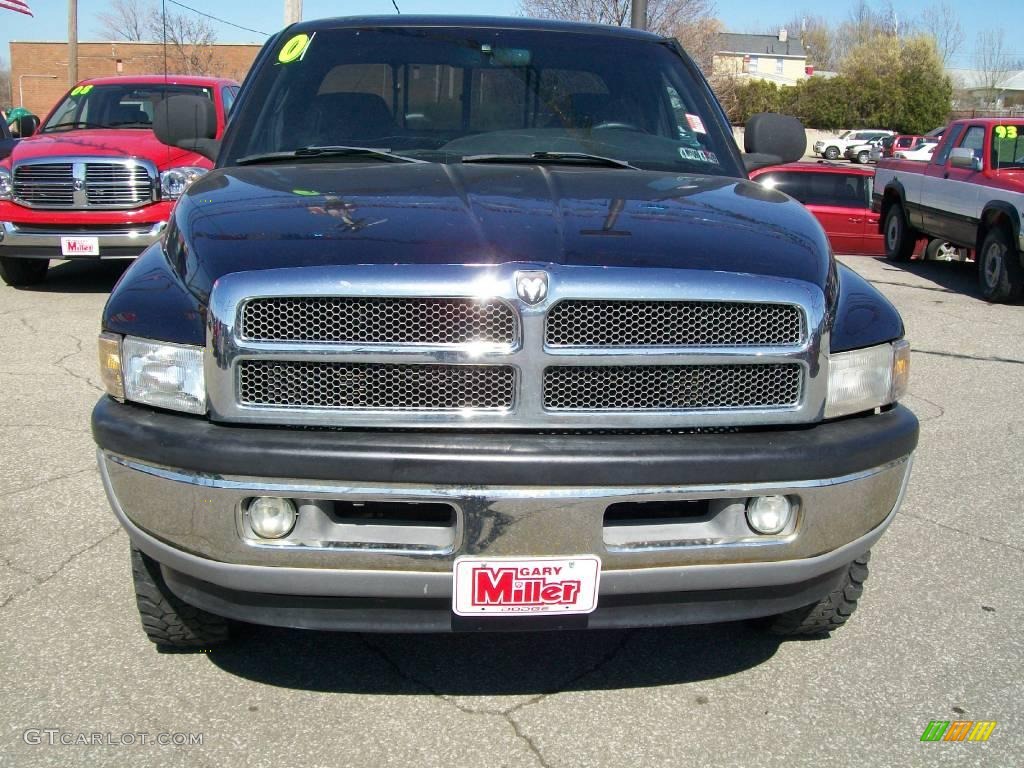 2000 Ram 1500 ST Extended Cab 4x4 - Patriot Blue Pearlcoat / Agate photo #9