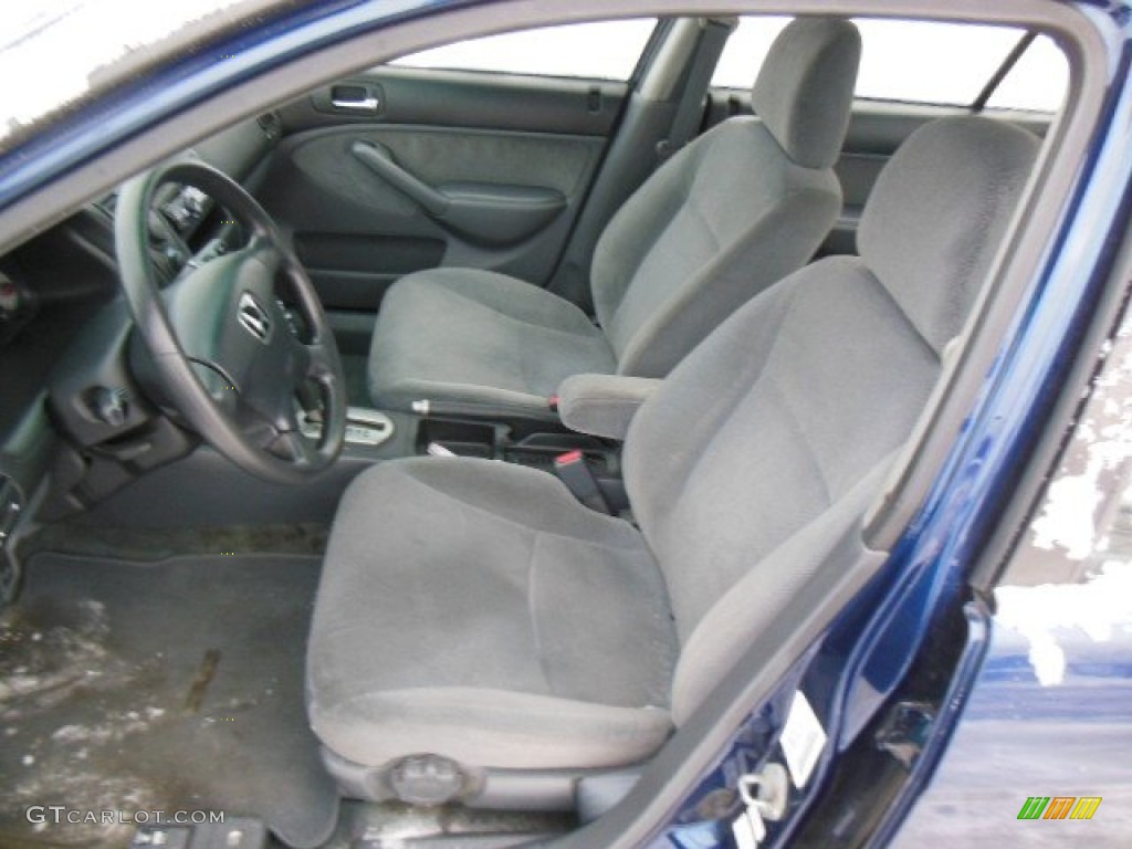 Gray Interior 2002 Honda Civic EX Sedan Photo #75362522