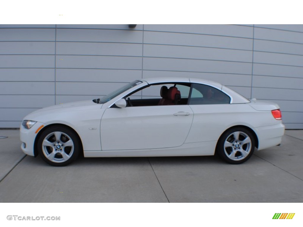 2009 3 Series 328i Convertible - Alpine White / Coral Red/Black Dakota Leather photo #3