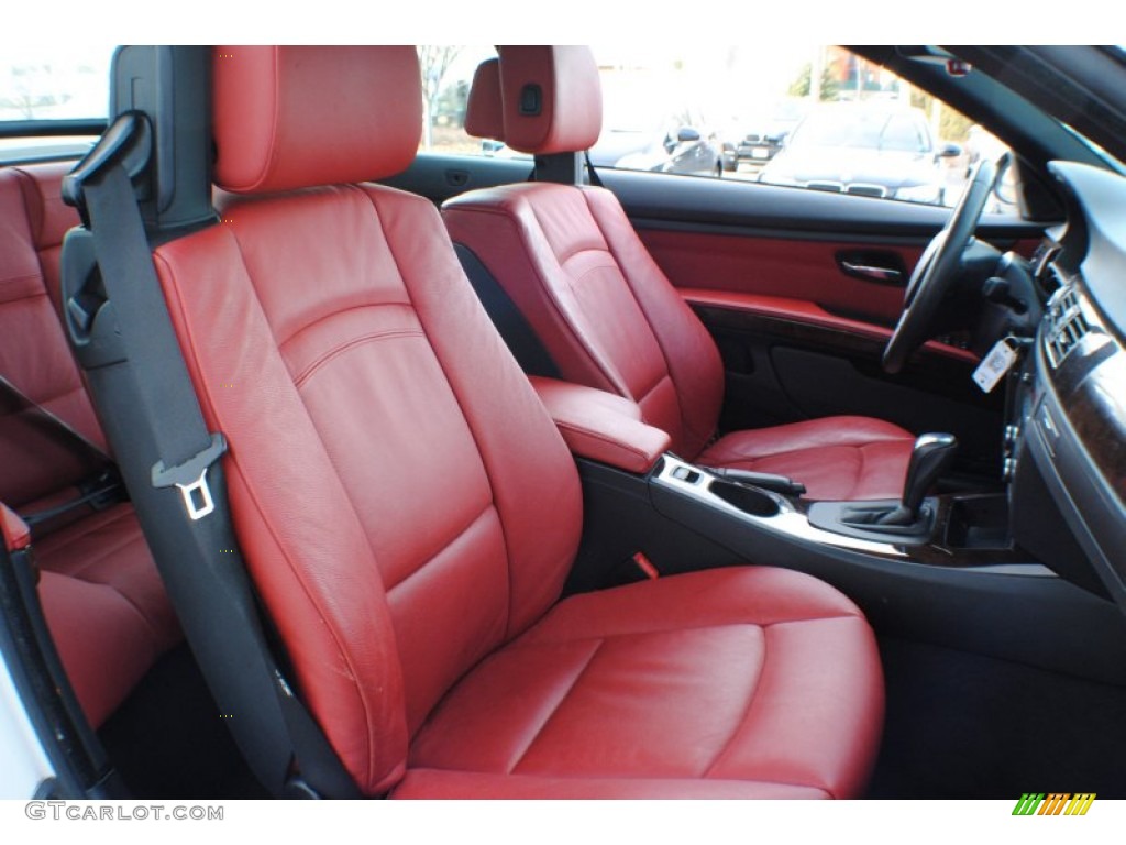 2009 3 Series 328i Convertible - Alpine White / Coral Red/Black Dakota Leather photo #9