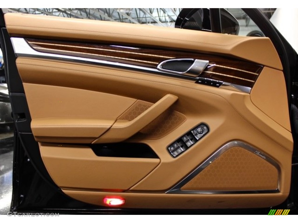 2010 Porsche Panamera Turbo Cognac Natural Leather Door Panel Photo #75364127