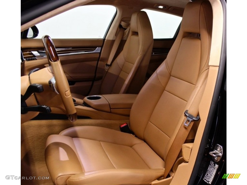Cognac Natural Leather Interior 2010 Porsche Panamera Turbo Photo #75364262