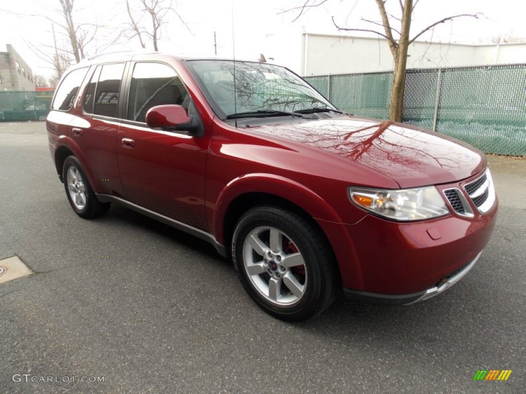 2008 9-7X 5.3i - Lingonberry Red Metallic / Carbon Black photo #4