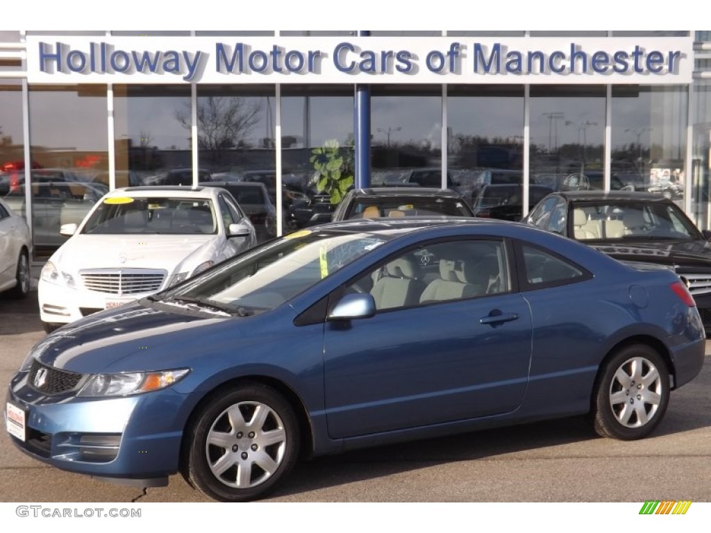 2009 Civic LX Coupe - Atomic Blue Metallic / Gray photo #1