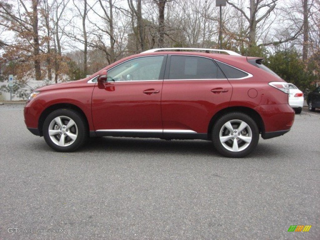 2010 RX 350 AWD - Matador Red Mica / Parchment/Brown Walnut photo #6