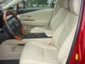 Parchment/Brown Walnut Front Seat Photo for 2010 Lexus RX #75365423