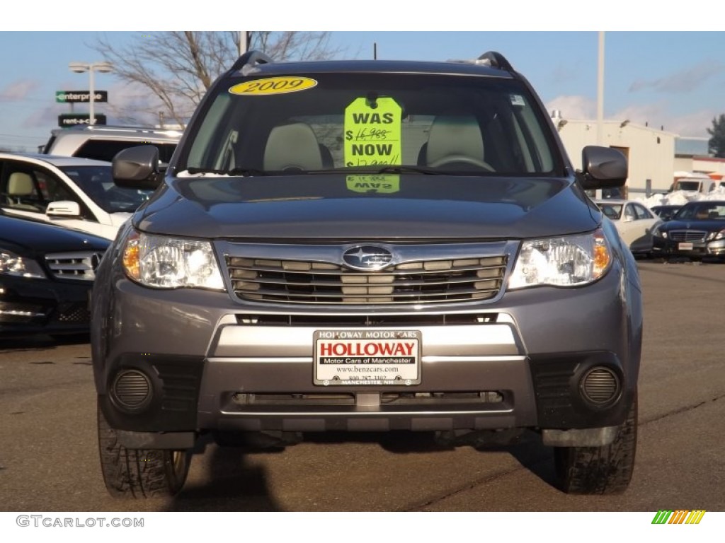 2009 Forester 2.5 X Premium - Steel Silver Metallic / Platinum photo #2