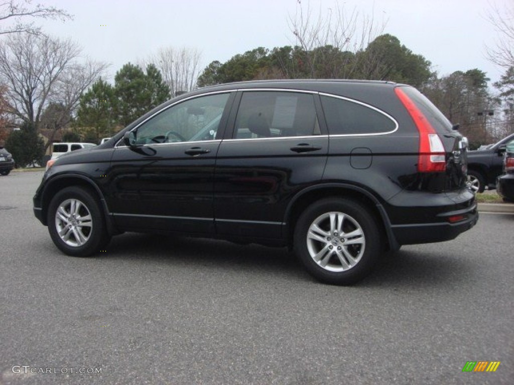 2010 CR-V EX-L - Crystal Black Pearl / Black photo #4