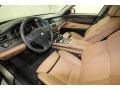 Saddle/Black Nappa Leather Prime Interior Photo for 2011 BMW 7 Series #75367148