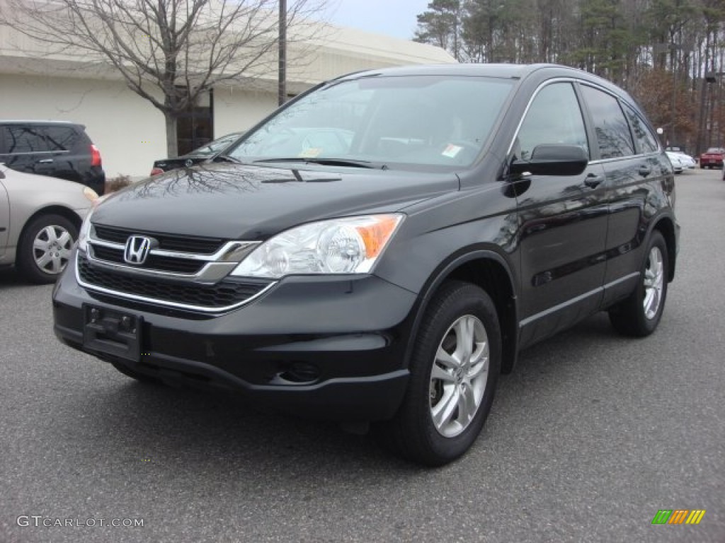 2010 CR-V EX-L - Crystal Black Pearl / Black photo #6