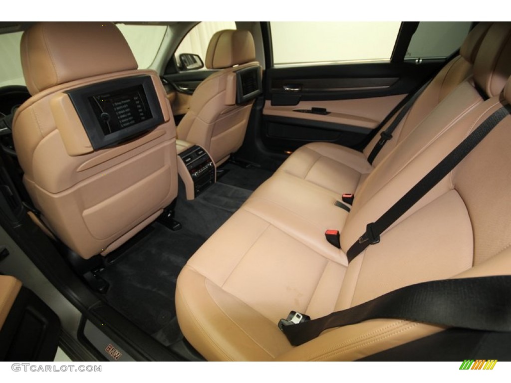 Saddle/Black Nappa Leather Interior 2011 BMW 7 Series 740Li Sedan Photo #75367445