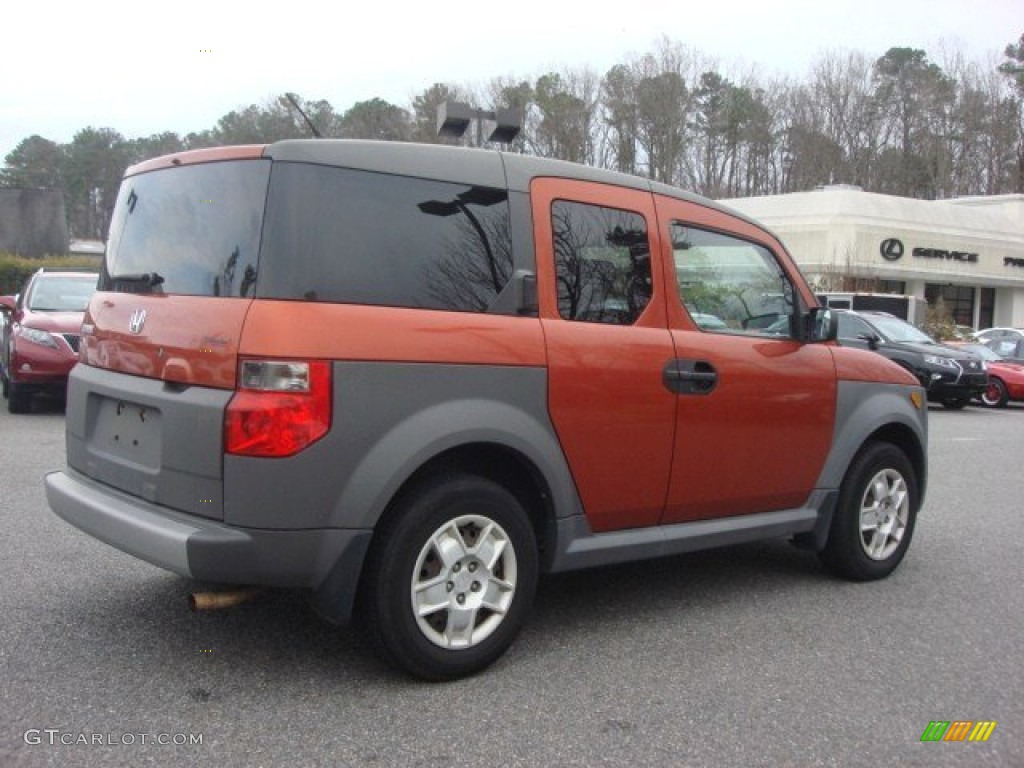 2005 Element LX - Sunset Orange Pearl / Black/Gray photo #3