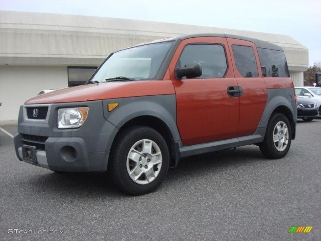 2005 Element LX - Sunset Orange Pearl / Black/Gray photo #6