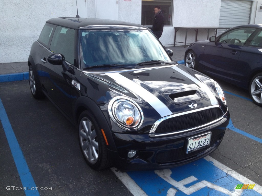 2010 Cooper S Hardtop - Midnight Black Metallic / Grey/Carbon Black photo #1