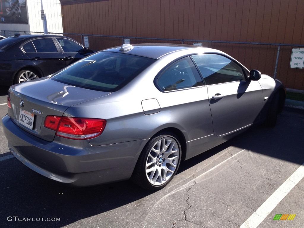 2010 3 Series 328i Coupe - Space Gray Metallic / Black photo #3