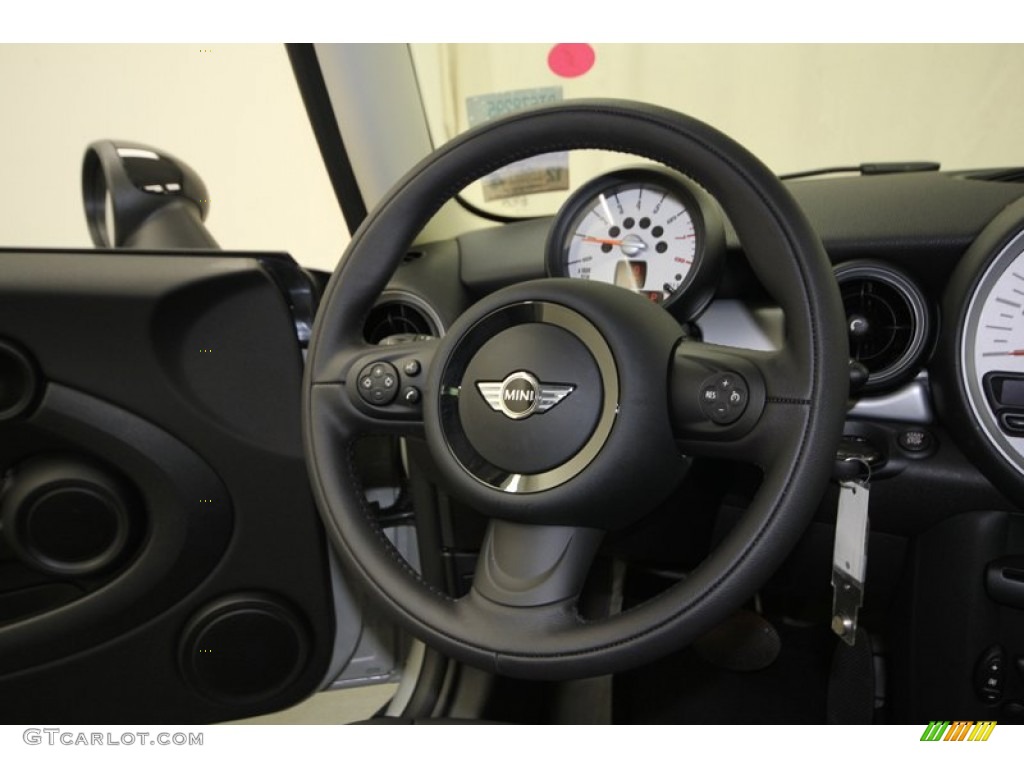 2013 Cooper Hardtop - White Silver Metallic / Carbon Black photo #22