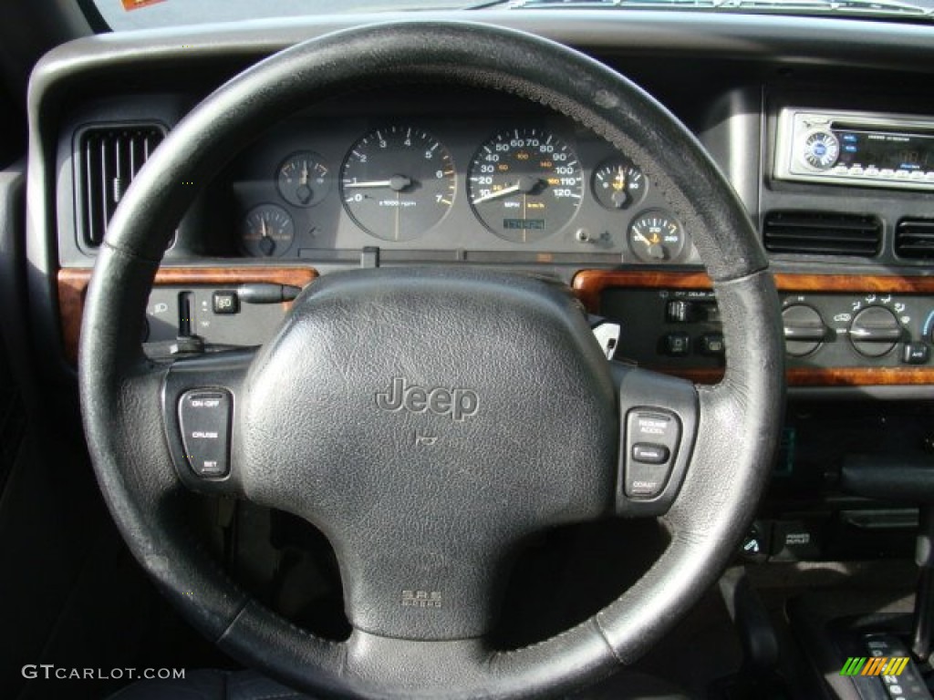 1994 Jeep Grand Cherokee SE 4x4 Agate Black Steering Wheel Photo #75370994