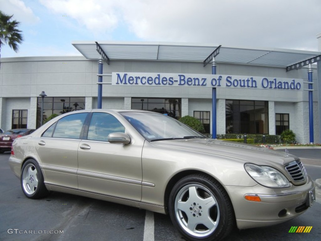 2001 S 430 Sedan - Desert Silver Metallic / Java photo #1