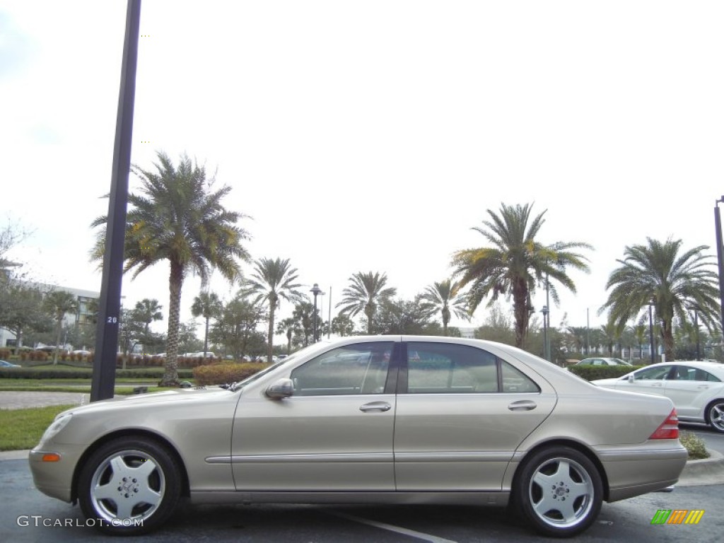 2001 S 430 Sedan - Desert Silver Metallic / Java photo #4