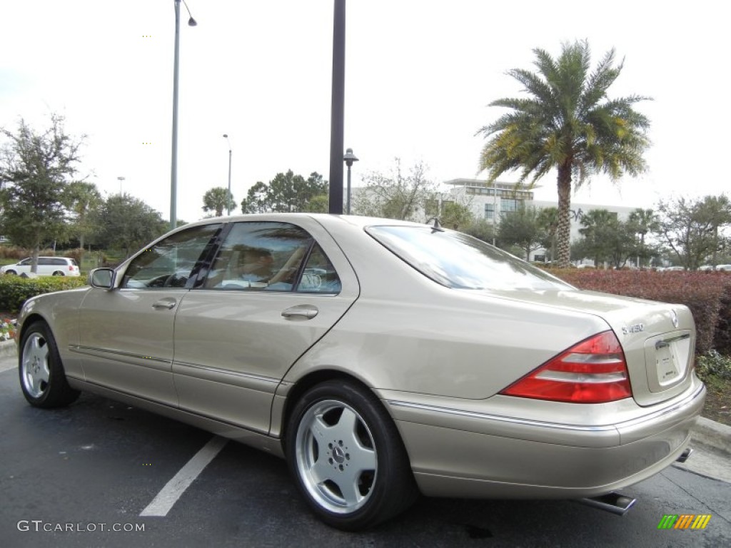 2001 S 430 Sedan - Desert Silver Metallic / Java photo #5