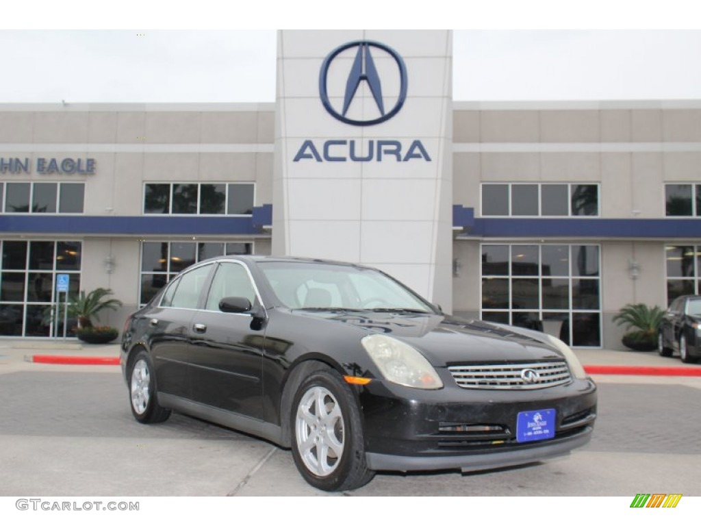 2003 G 35 Sedan - Black Obsidian / Willow photo #1