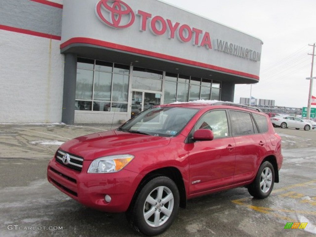 2007 RAV4 Limited 4WD - Barcelona Red Pearl / Ash Gray photo #1