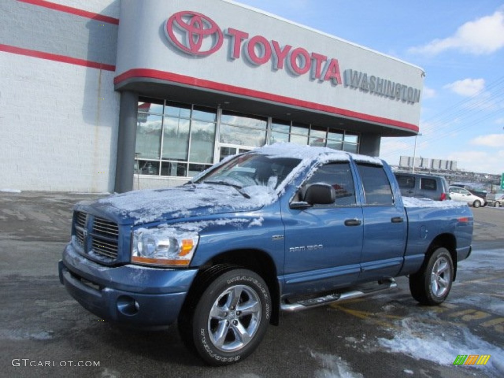 2006 Ram 1500 Sport Quad Cab 4x4 - Atlantic Blue Pearl / Medium Slate Gray photo #1