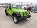 2013 Gecko Green Pearl Jeep Wrangler Unlimited Sport S 4x4  photo #7