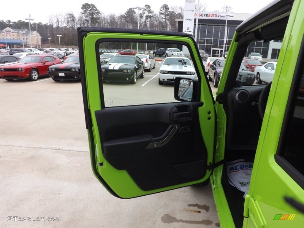2013 Jeep Wrangler Unlimited Sport S 4x4 Black Door Panel Photo #75373970