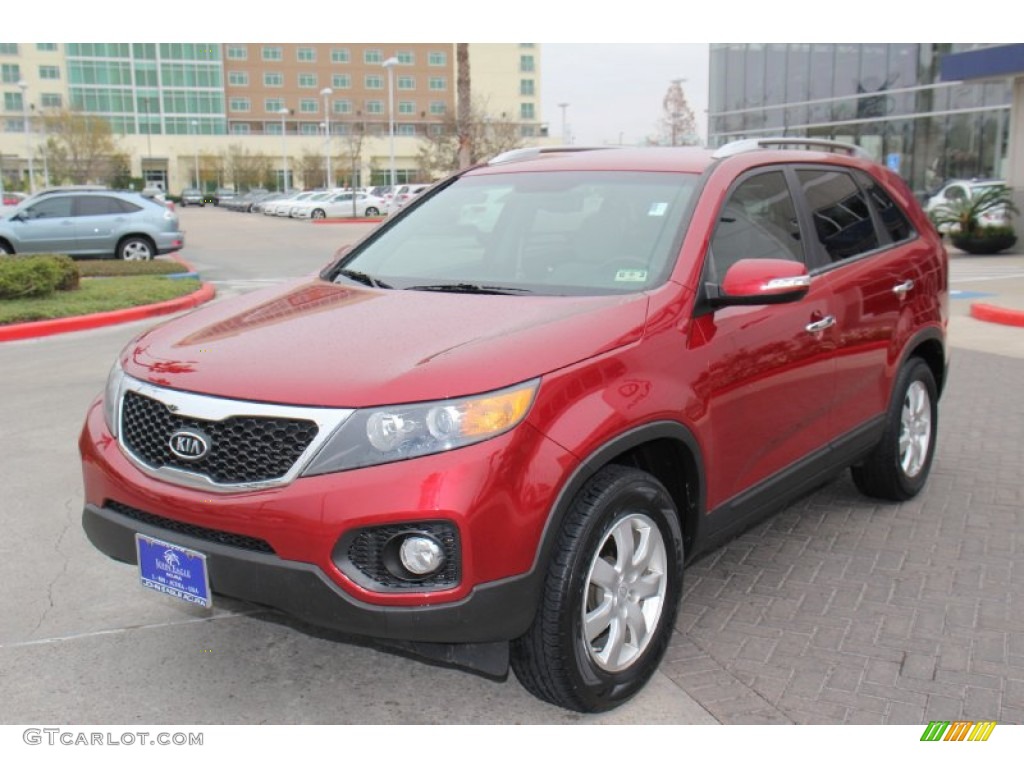 2011 Sorento LX - Spicy Red / Beige photo #2