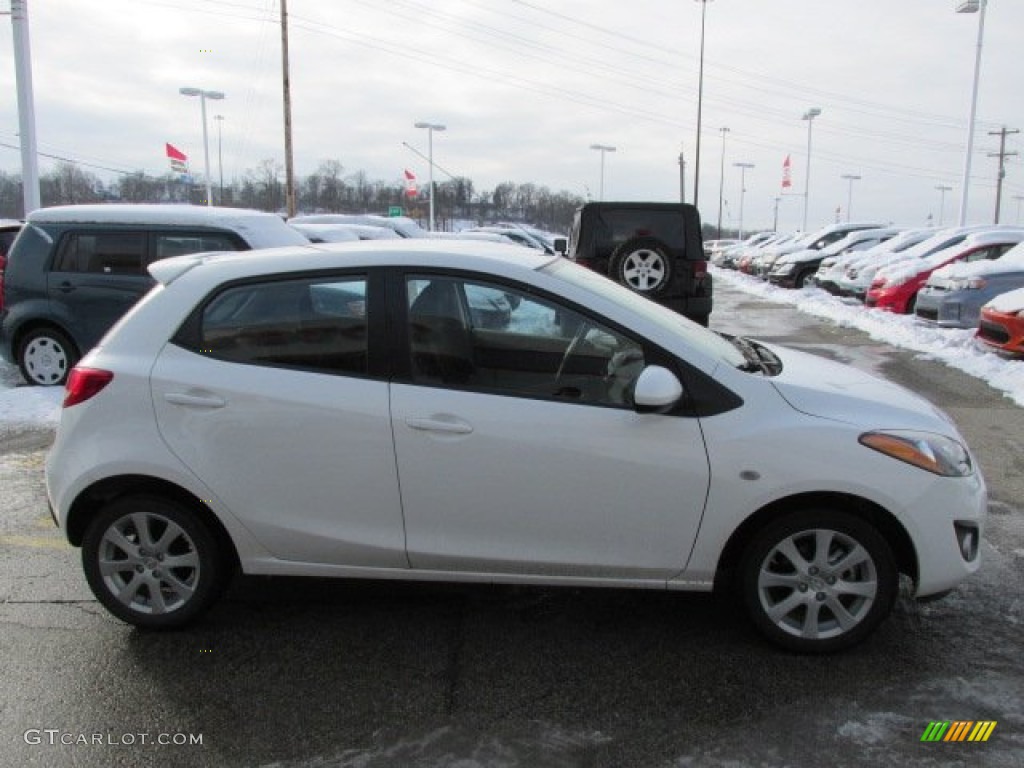 2012 MAZDA2 Touring - Crystal White Pearl Mica / Black w/Red Piping photo #7