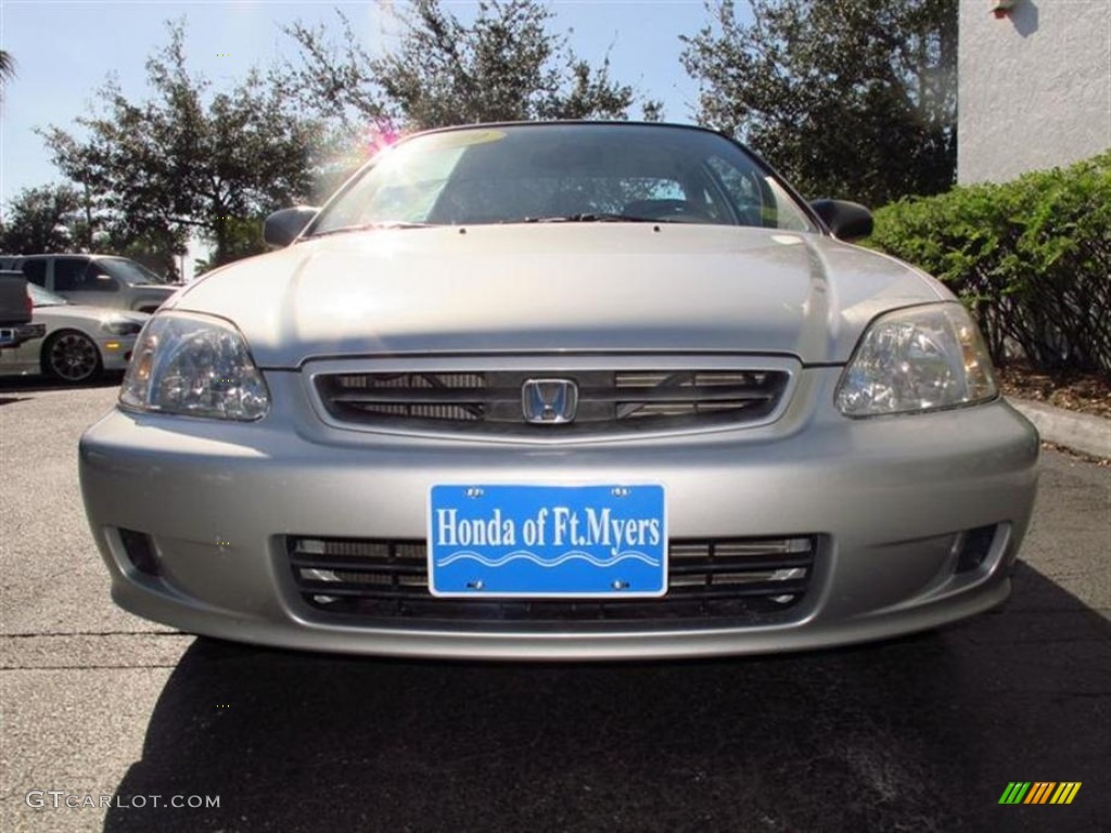1999 Civic DX Coupe - Vogue Silver Metallic / Gray photo #8