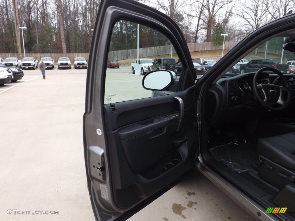 2013 Sierra 1500 SLE Extended Cab - Steel Gray Metallic / Ebony photo #14