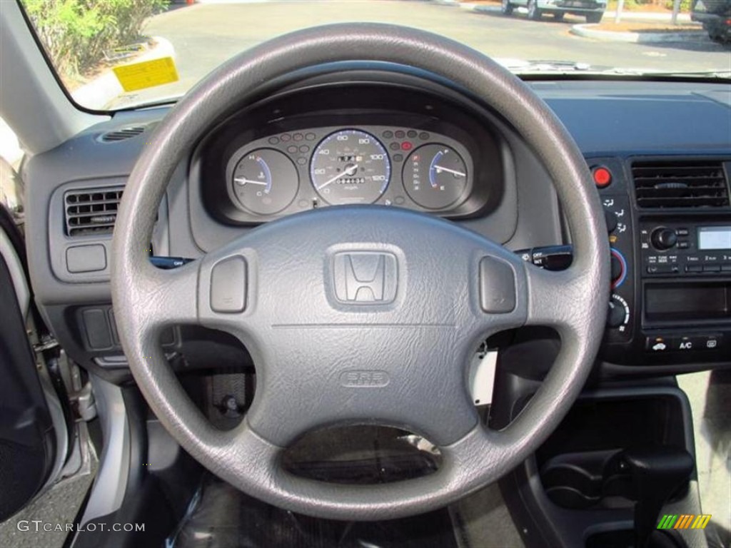 1999 Honda Civic DX Coupe Gray Steering Wheel Photo #75376268
