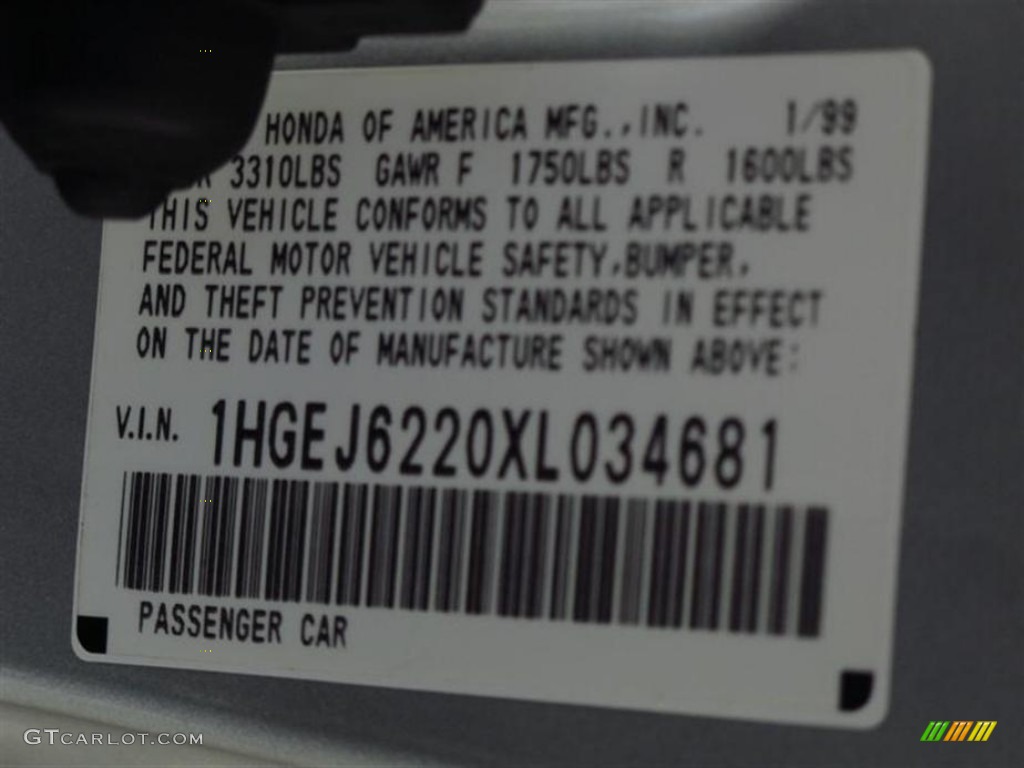 1999 Civic DX Coupe - Vogue Silver Metallic / Gray photo #24