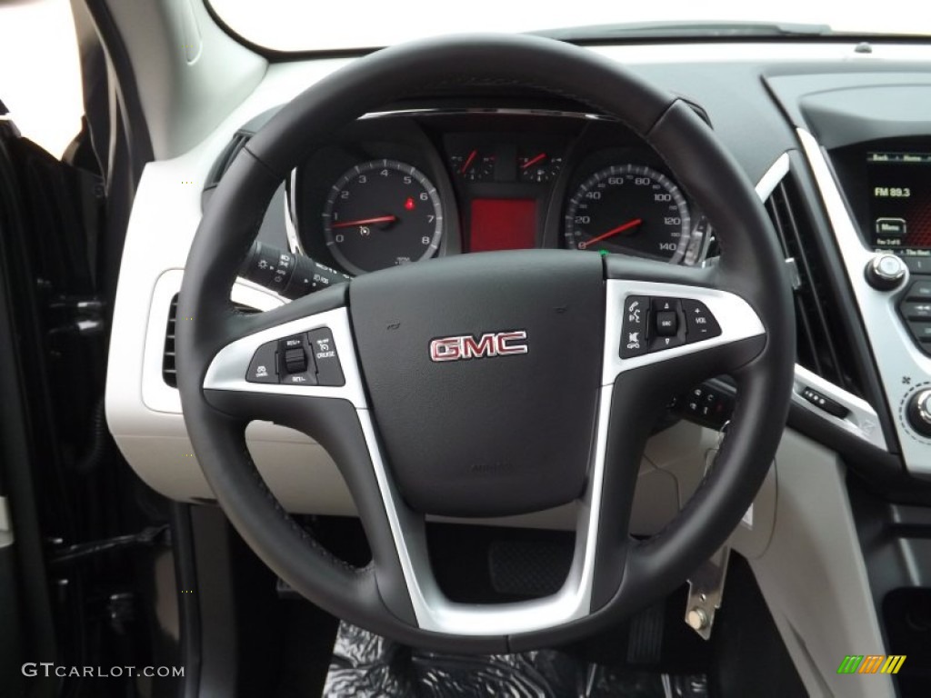 2013 GMC Terrain SLT Light Titanium Steering Wheel Photo #75376388