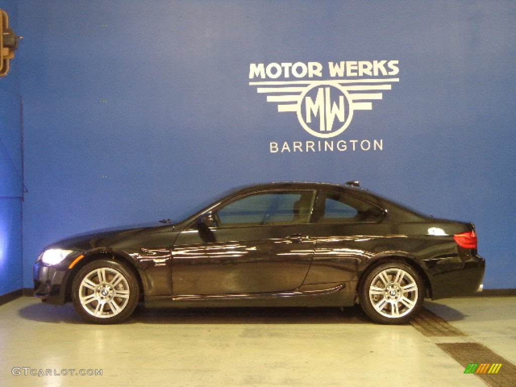 2013 3 Series 335i xDrive Coupe - Black Sapphire Metallic / Black photo #11