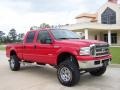 Red Clearcoat 2006 Ford F250 Super Duty Lariat FX4 Off Road Crew Cab 4x4