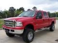 2006 Red Clearcoat Ford F250 Super Duty Lariat FX4 Off Road Crew Cab 4x4  photo #7