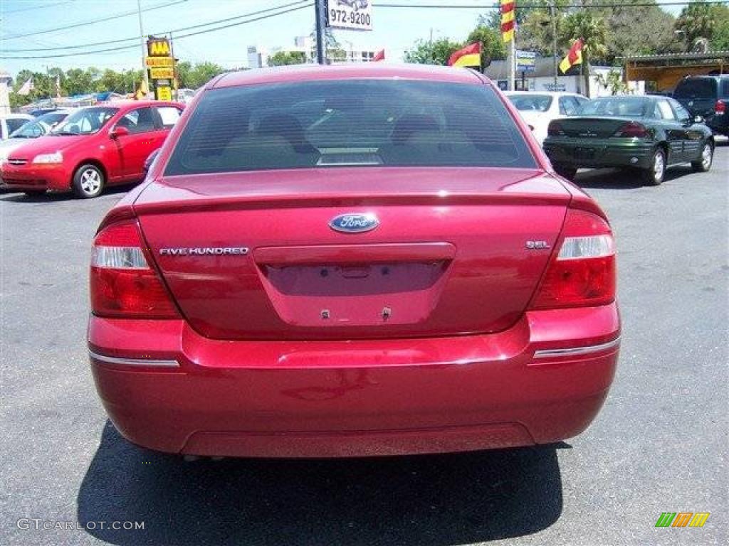 2006 Five Hundred SEL - Redfire Metallic / Pebble Beige photo #9