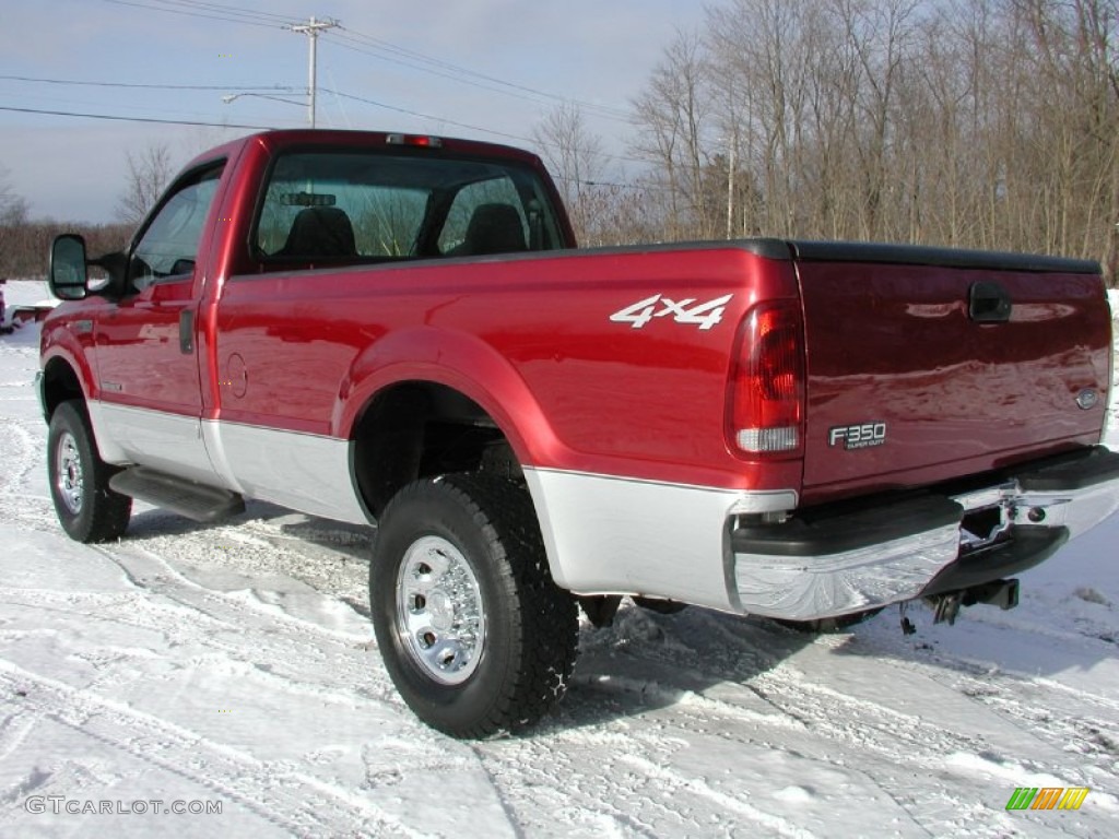 2003 F350 Super Duty XLT Regular Cab 4x4 - Toreador Red Metallic / Medium Flint photo #70