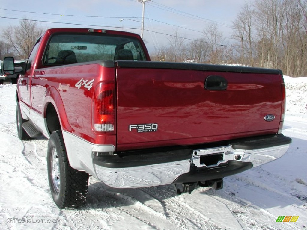 2003 F350 Super Duty XLT Regular Cab 4x4 - Toreador Red Metallic / Medium Flint photo #71