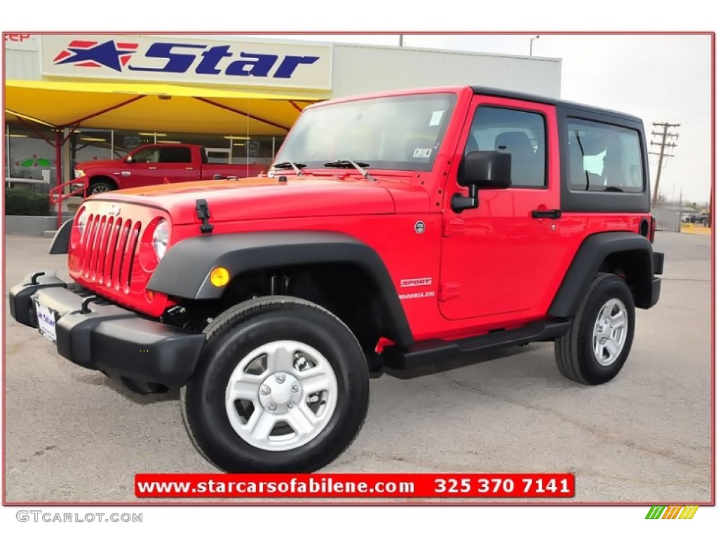 2012 Wrangler Sport 4x4 - Flame Red / Black photo #1