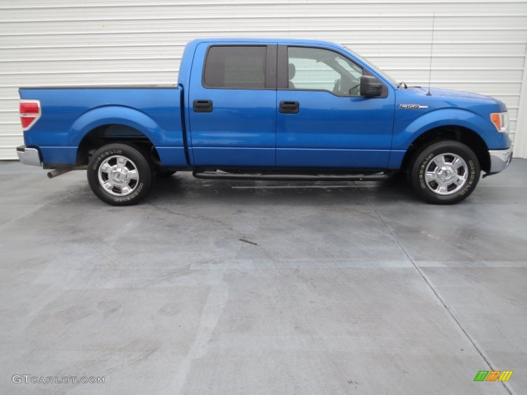 2011 F150 XLT SuperCrew - Blue Flame Metallic / Steel Gray photo #2