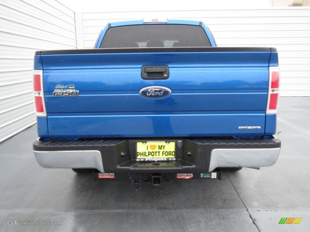 2011 F150 XLT SuperCrew - Blue Flame Metallic / Steel Gray photo #4